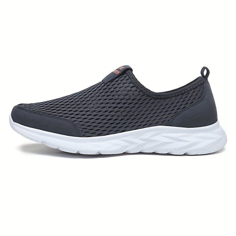 Men's Slip-On Mesh Sneakers - Athletic and Breathable Walking Shoes