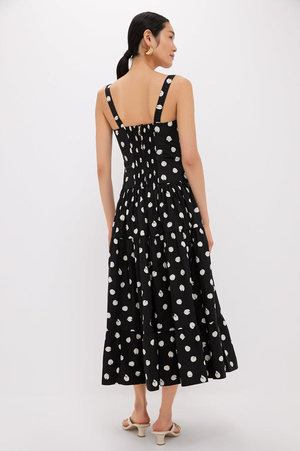 Spot Black Egret Santiago Midi Dress