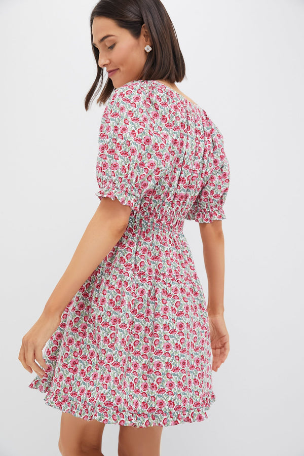 Red Dahlia Floral Dorothy Mini Dress