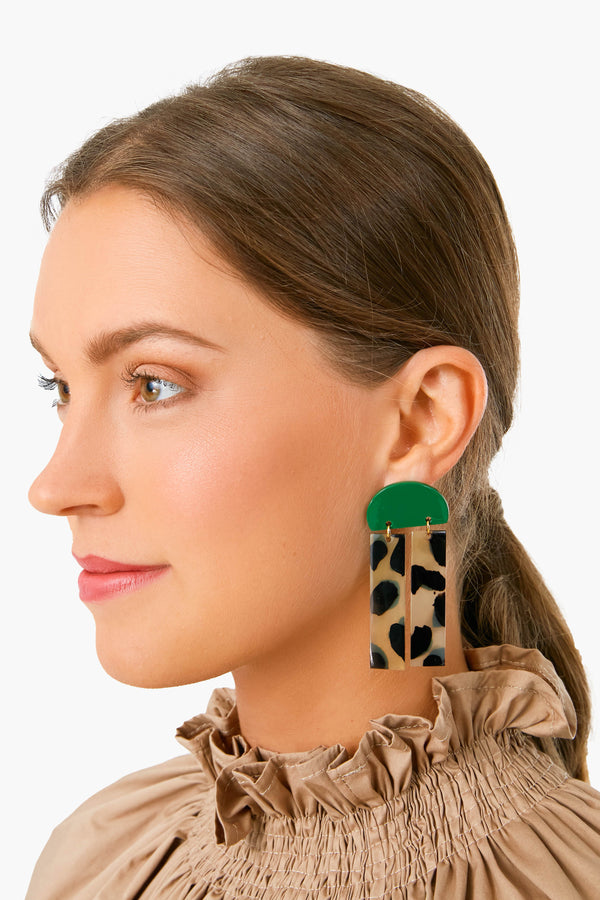 Exclusive Green Sunrise Dangle Earrings
