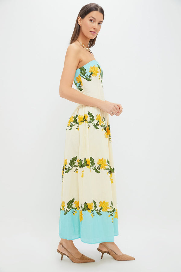 Aqua Mix Bennet Midi Dress