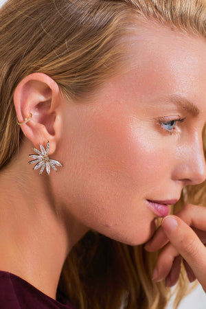 Gold Crystal Ear Cuff Set