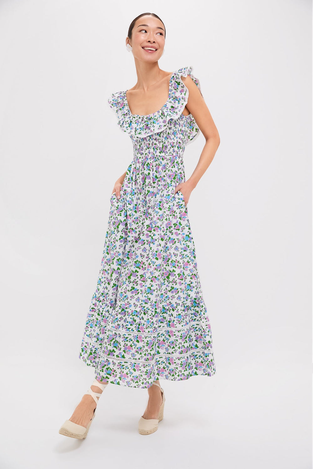 Lavender Ditsy Susie Dress