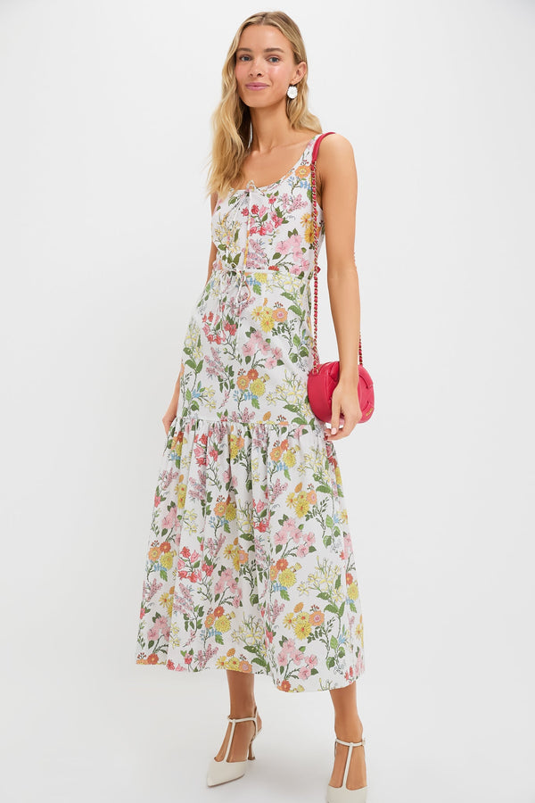 Multi Floral Double Drawstring Dress
