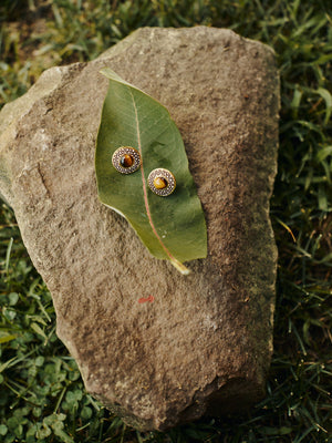 Tiger's Eye Emery Studs