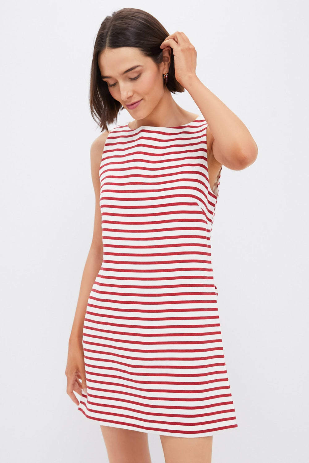 Red Breton Stripe Kelly Mini Dress