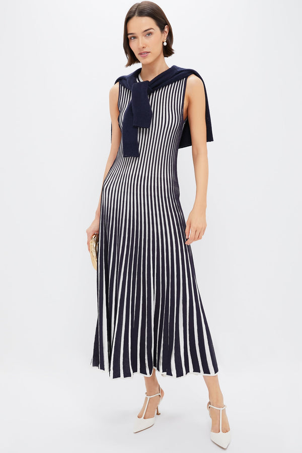 Navy Stripe Knit Amie Dress