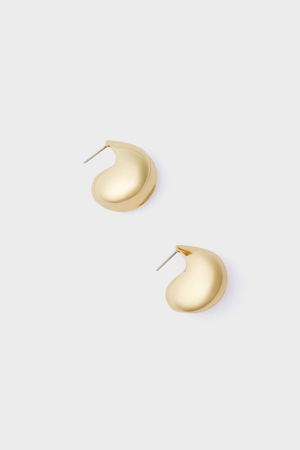 Gold Nouveaux Puff Earrings