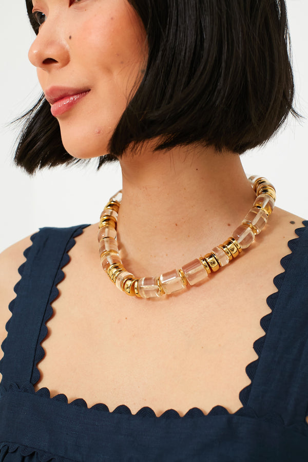 Clear and Gold Sadie Necklace
