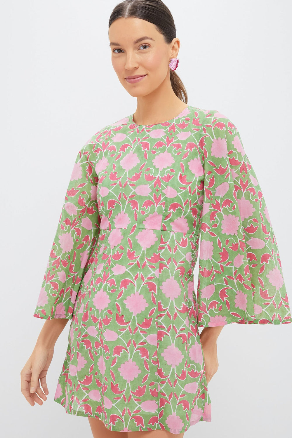 Exclusive Celery Lisbon Print Mary Dress