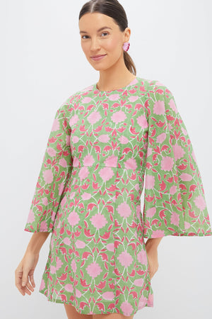 Exclusive Celery Lisbon Print Mary Dress