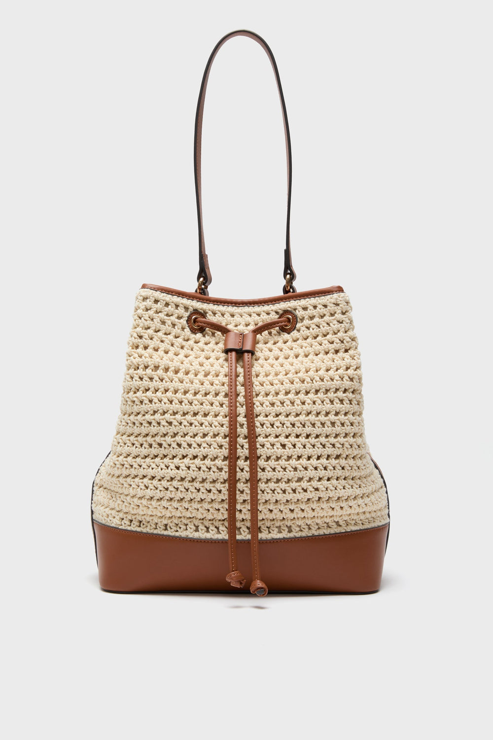 Cream Crochet Dakota Bucket Bag