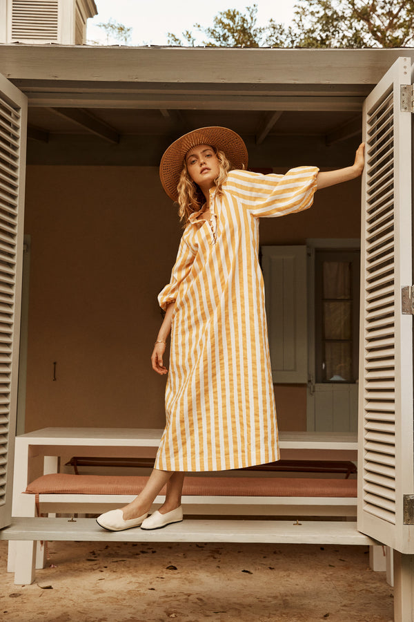 Marigold Stripe Maryse Caftan