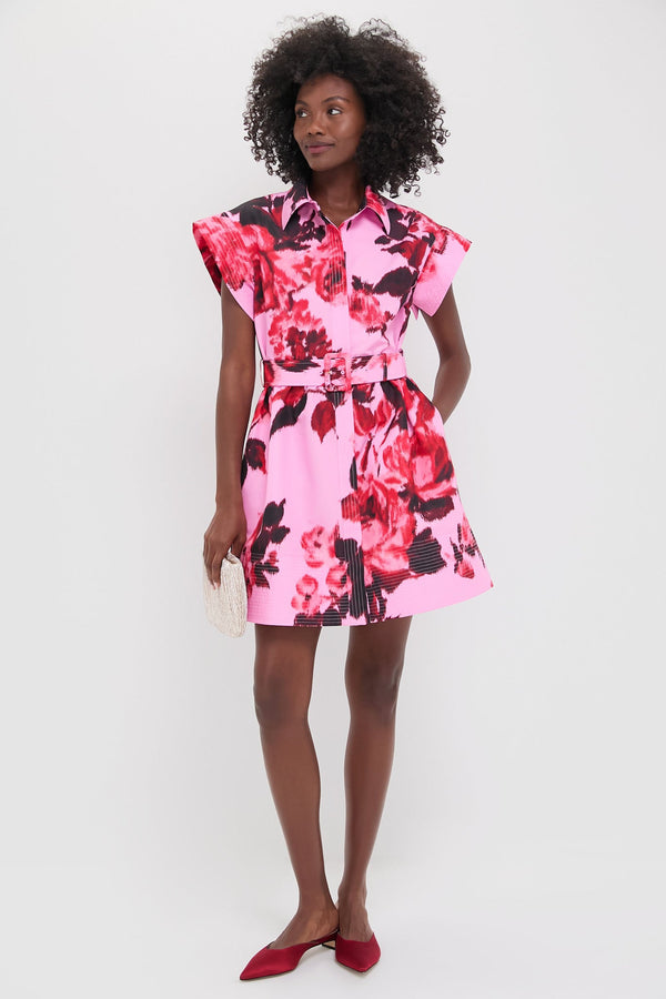 Cerise Blossom Mini Chloe Dress