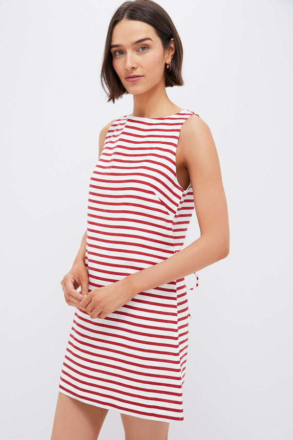 Red Breton Stripe Kelly Mini Dress