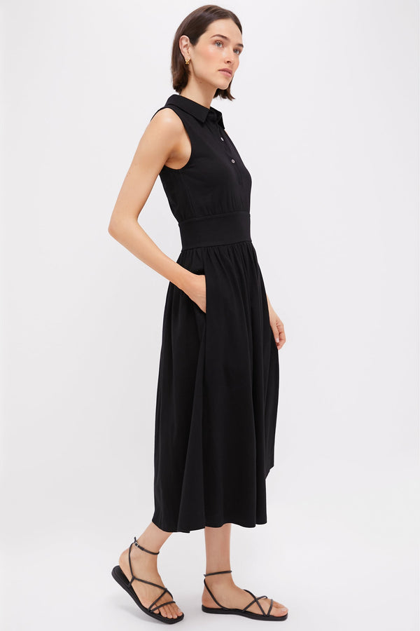 Black Mikaela Midi Dress