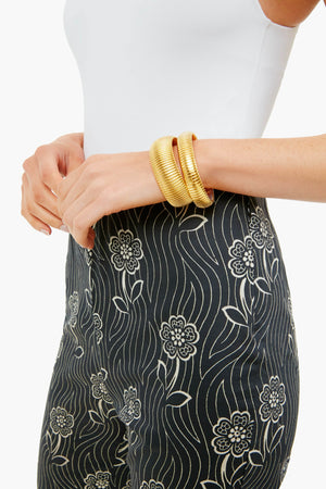 Gold Cobra Bracelet Duo Set