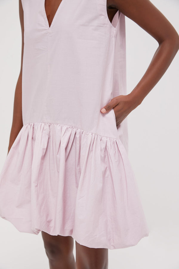 Lilac Emmet Poplin Bubble Tank Dress