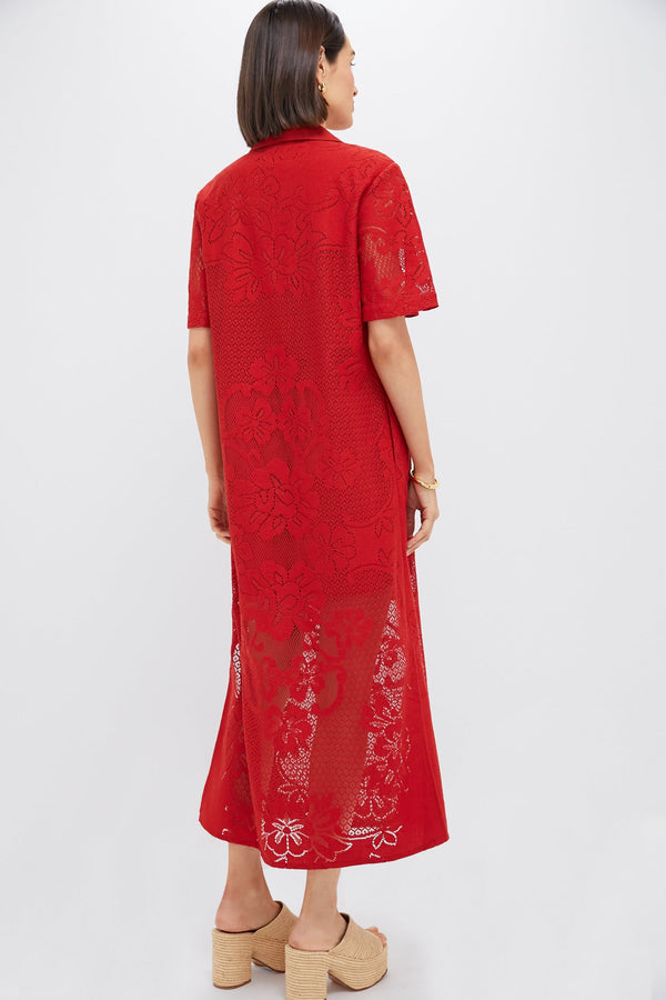 Crimson Lace Marta Dress