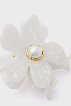 Mother of Pearl Lily Claw Clip