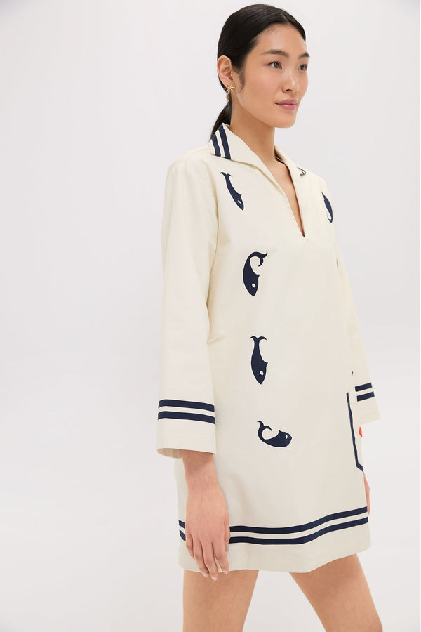 Cream Marine Tunic Dress
