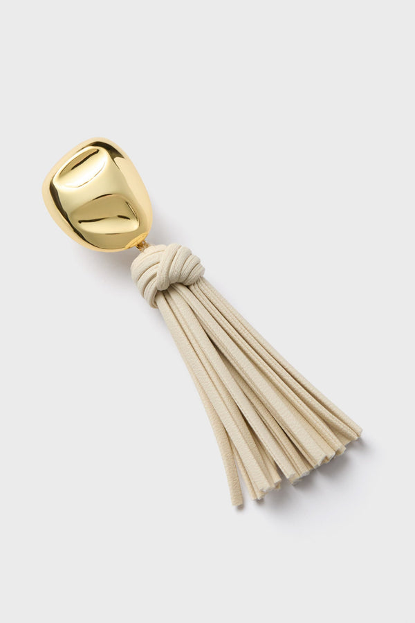 Cream Tassel Athena Earrings