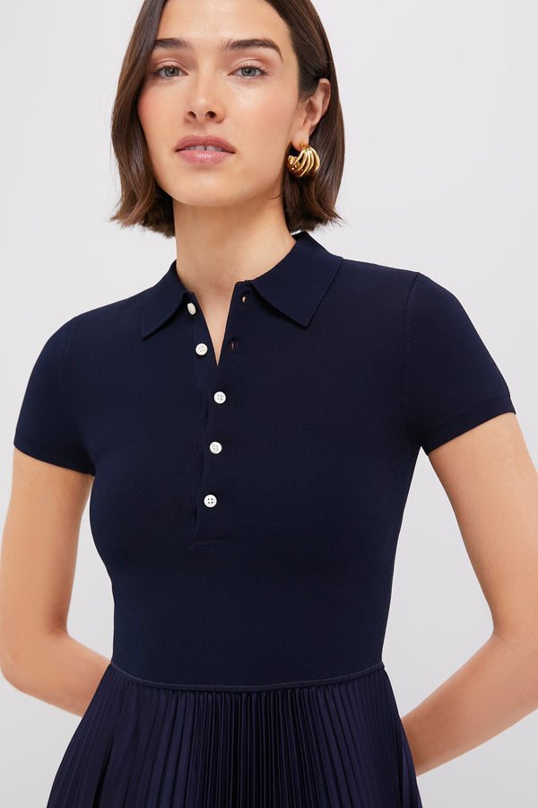 Hunter Navy Short Sleeve Day Dress