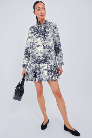 Navy Blue Toile Tate Dress