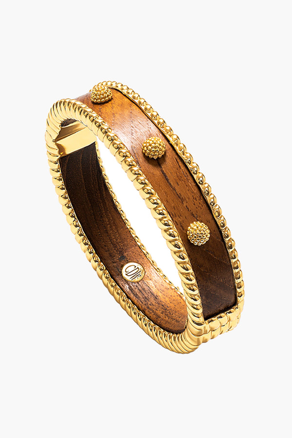 Teak Small Hinged Cuff