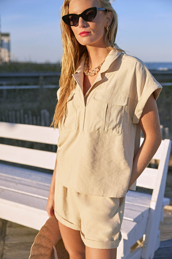 Clear and Gold Sadie Necklace