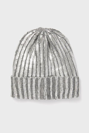 Silver Metallic Winter Hat