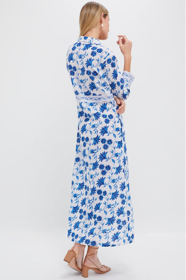 Marion Blue Shirt Maxi Dress