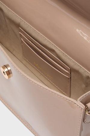 Natural Violet Patent Bag
