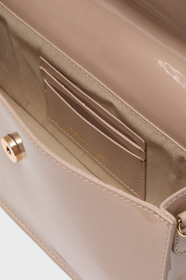 Natural Violet Patent Bag