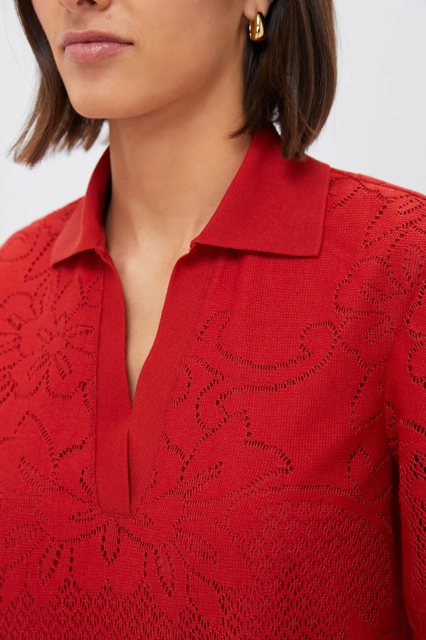 Crimson Lace Marta Dress