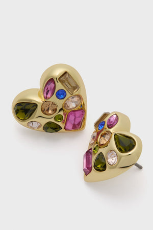 Crystal Heart Zoe Studs