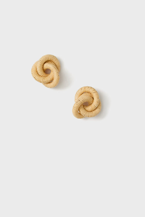 Raffia Trinity Studs