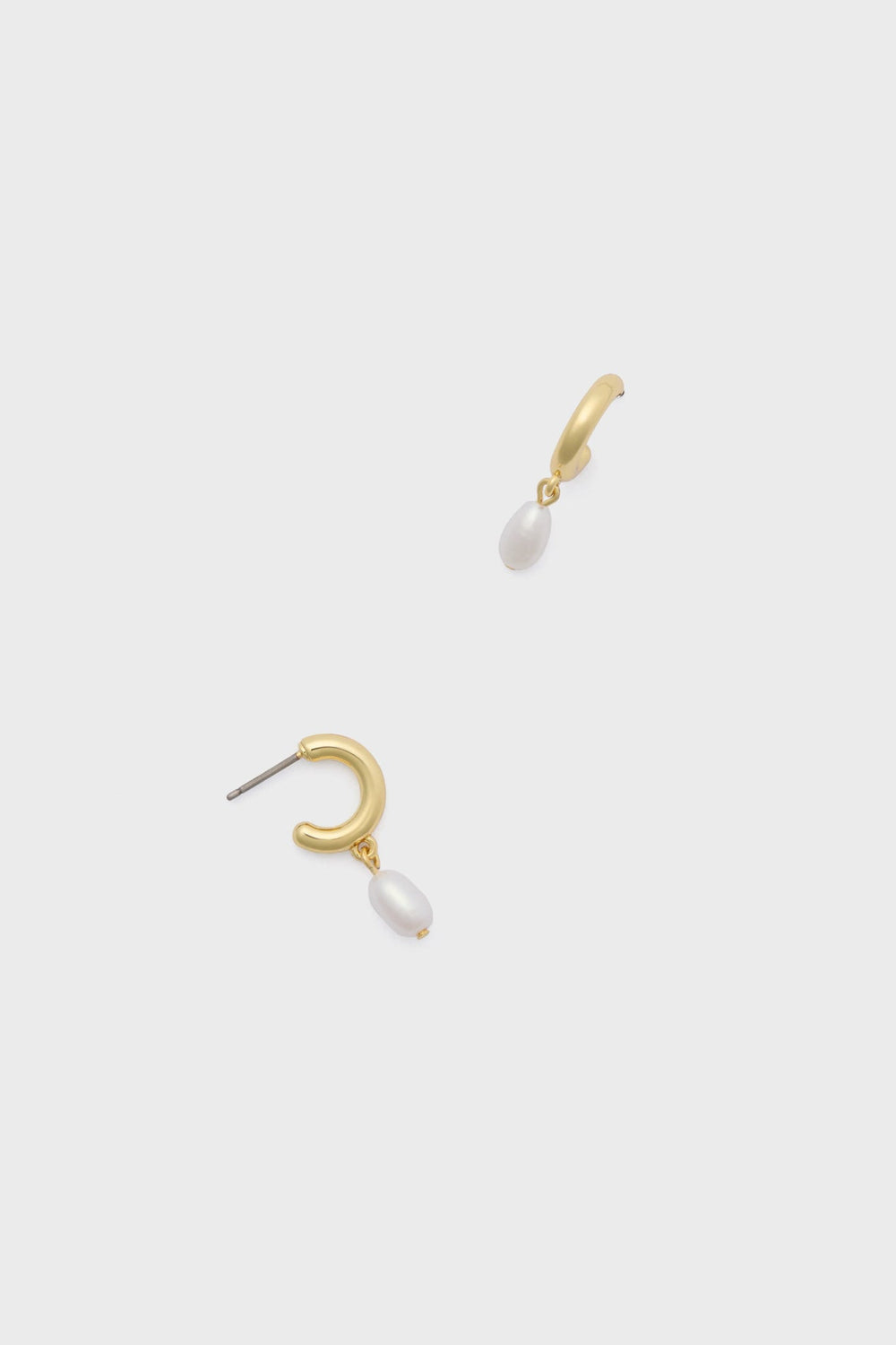 Drop Pearl Annabelle Hoop Earrings