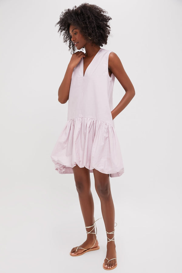 Lilac Emmet Poplin Bubble Tank Dress