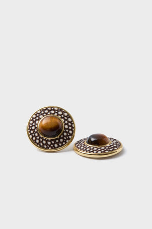 Tiger's Eye Emery Studs