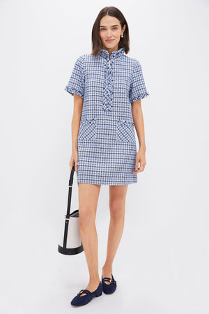 Blue Multi Tweed Ophelia Dress