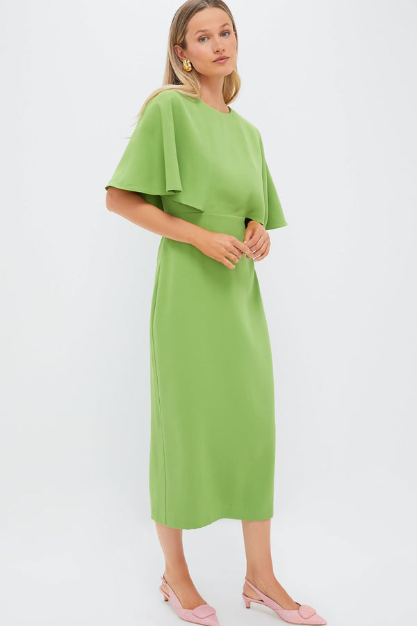 Pistachio Green Cape Leah Dress