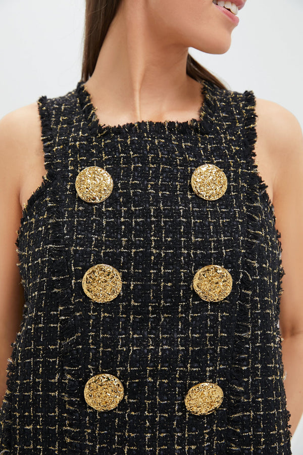 Black Tweed Antonia Dress