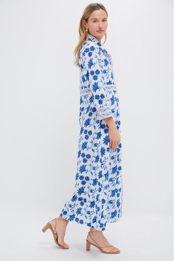 Marion Blue Shirt Maxi Dress