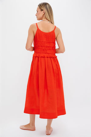 Chili Zora Solid Tank Button Down Dress