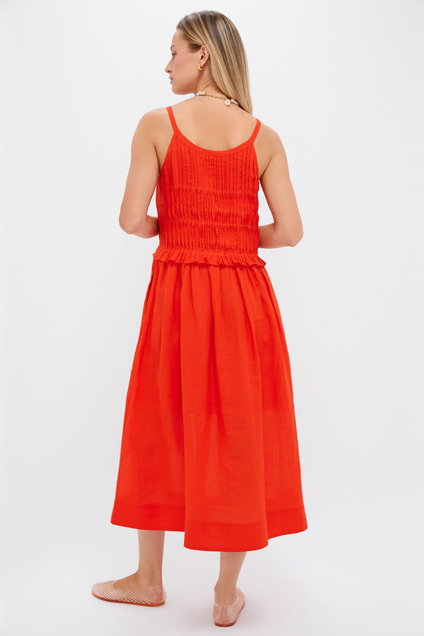 Chili Zora Solid Tank Button Down Dress
