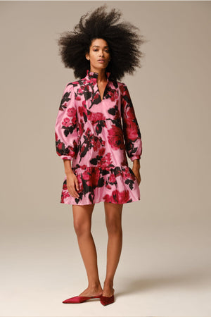 Cerise Blossom Jacquard Palmerston Dress
