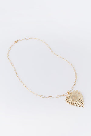 Gold Full Heart Pendant