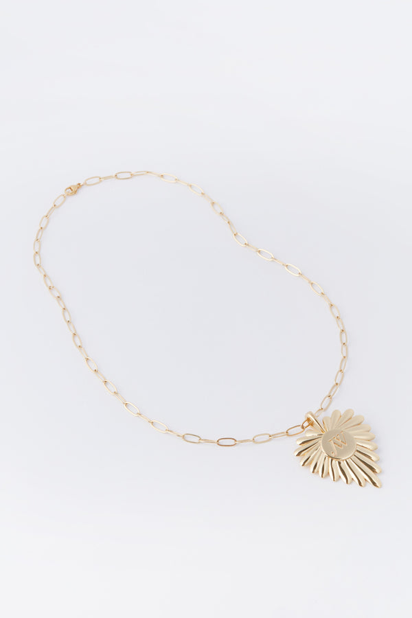 Gold Full Heart Pendant