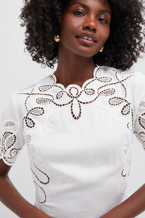 Ivory Morrigan Short Sleeve Mini Dress